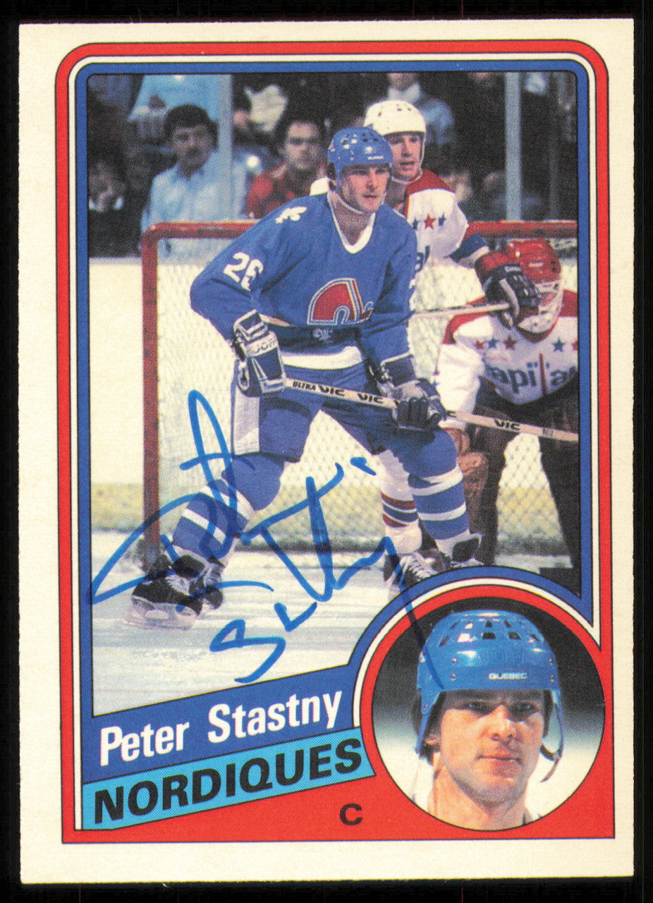 Peter Stastny Autographed 1984-85 O-Pee-Chee Card #293 Quebec Nordiques SKU #255053