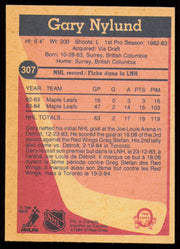 Gary Nylund Autographed 1984-85 O-Pee-Chee Card #307 Toronto Maple Leafs SKU #255060