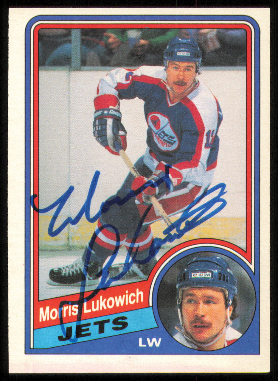 Morris Lukowich Autographed 1984-85 O-Pee-Chee Card #340 Winnipeg Jets SKU #255072
