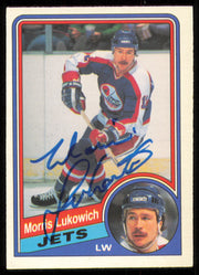Morris Lukowich Autographed 1984-85 O-Pee-Chee Card #340 Winnipeg Jets SKU #255073