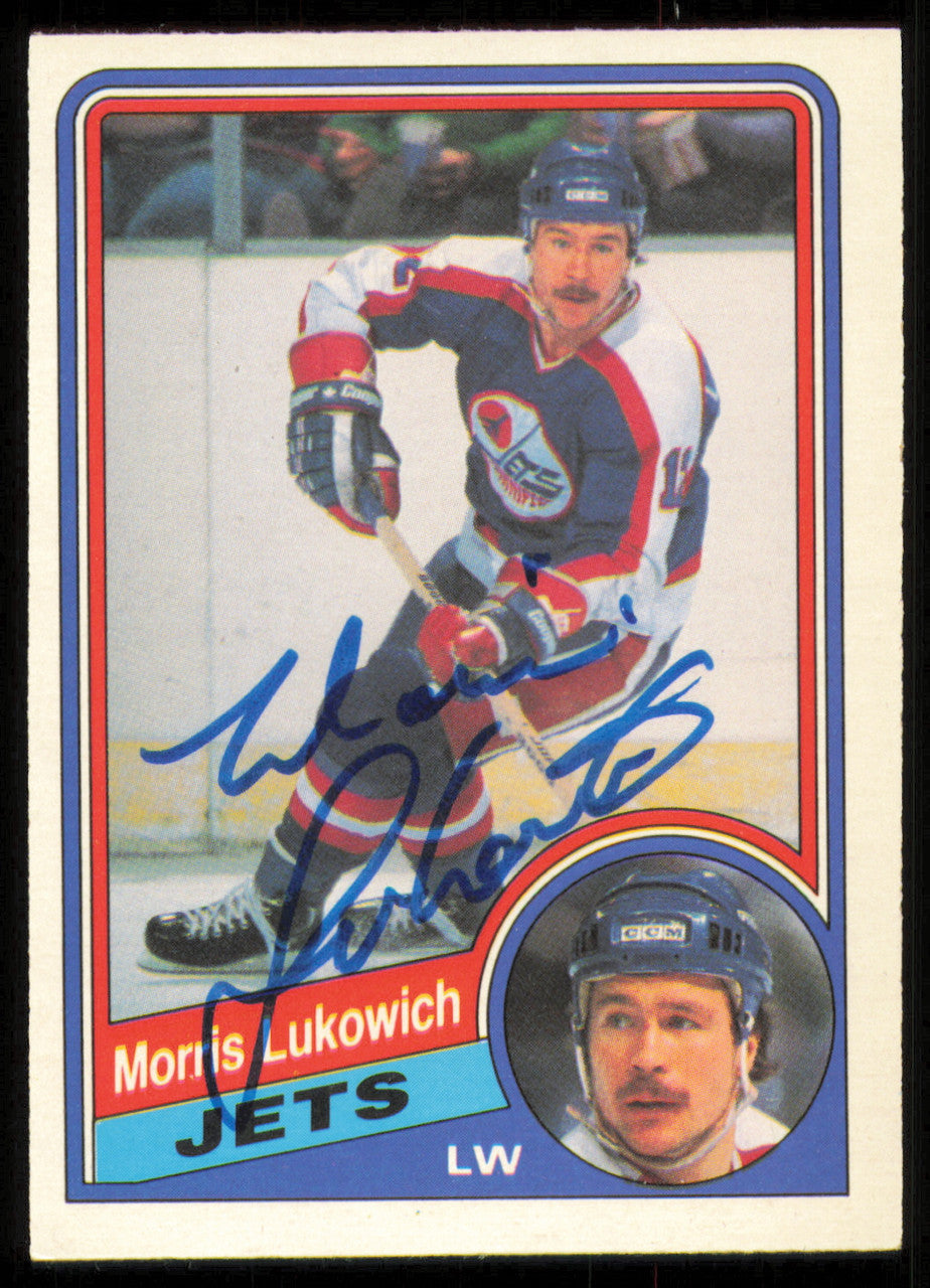 Morris Lukowich Autographed 1984-85 O-Pee-Chee Card #340 Winnipeg Jets SKU #255073