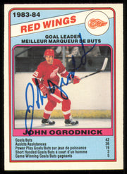 John Ogrodnick Autographed 1984-85 O-Pee-Chee Card #356 Detroit Red Wings SKU #255077