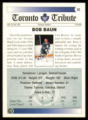 Bobby Baun Autographed 1992-93 Ultimate Card #30 Toronto Maple Leafs SKU #255085