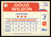 Doug Wilson Autographed 1985-86 Topps All Star Sticker Card #11 Chicago Blackhawks SKU #255089