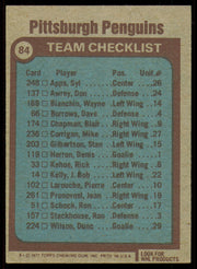 Johnny Wilson Autographed 1977-78 Topps Card #84 Pittsburgh Penguins SKU #255092
