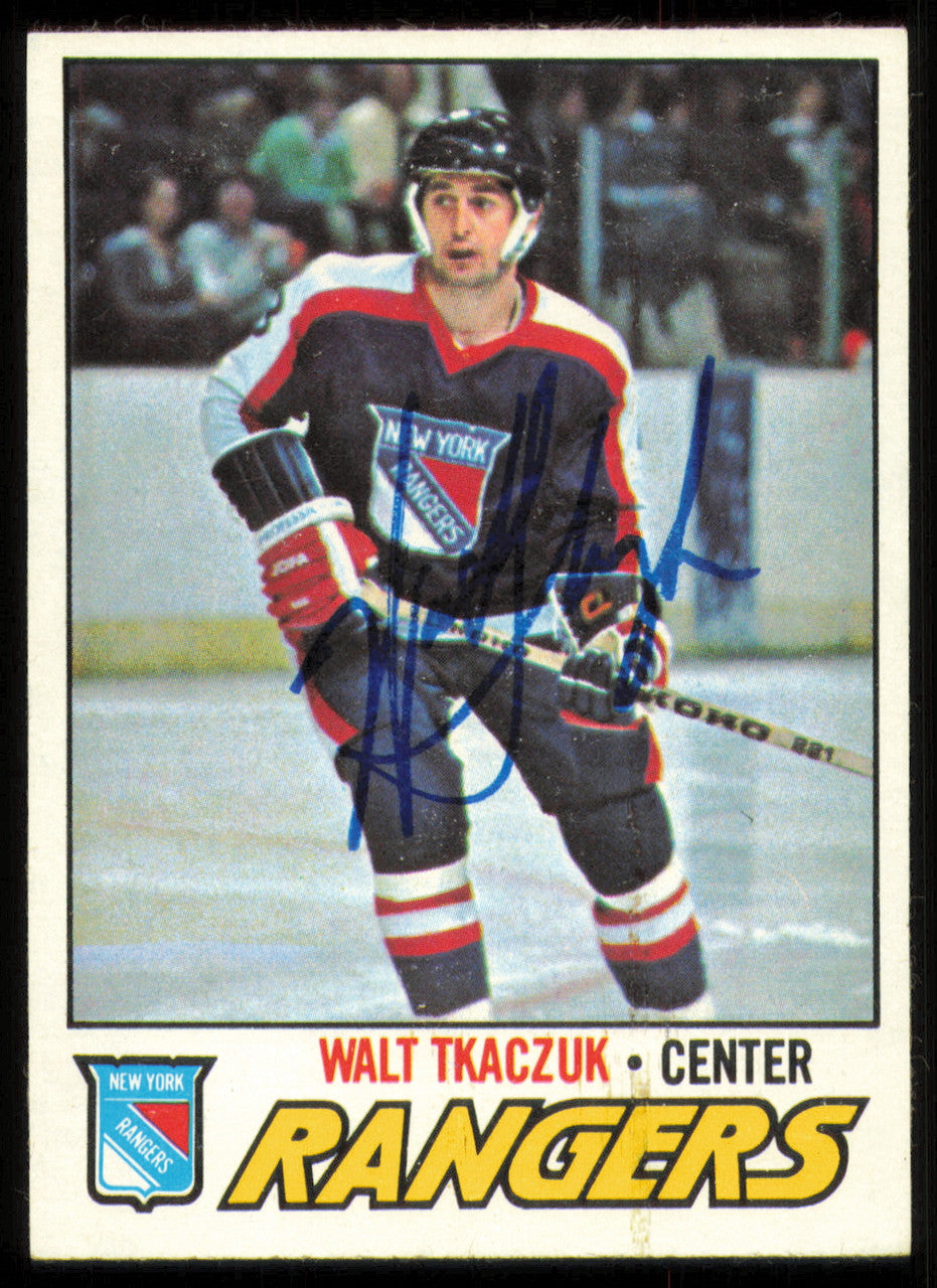 Walt Tkaczuk Autographed 1977-78 Topps Card #90 New York Rangers SKU #255093