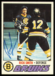 Rick Smith Autographed 1977-78 Topps Card #104 Boston Bruins SKU #255094