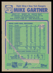 Mike Gartner Autographed 1990-91 Topps Card #373 Washington Capitals SKU #255101