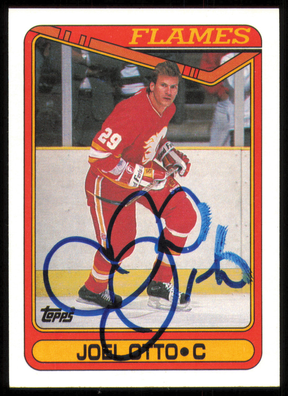 Joel Otto Autographed 1990-91 Topps Card #369 Calgary Flames SKU #255104