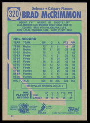 Brad McCrimmon Autographed 1990-91 Topps Card #320 Calgary Flames SKU #255108