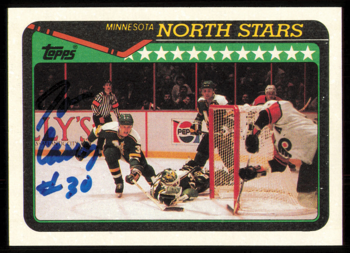 Jon Casey Autographed 1990-91 Topps Card #305 Minnesota North Stars SKU #255113