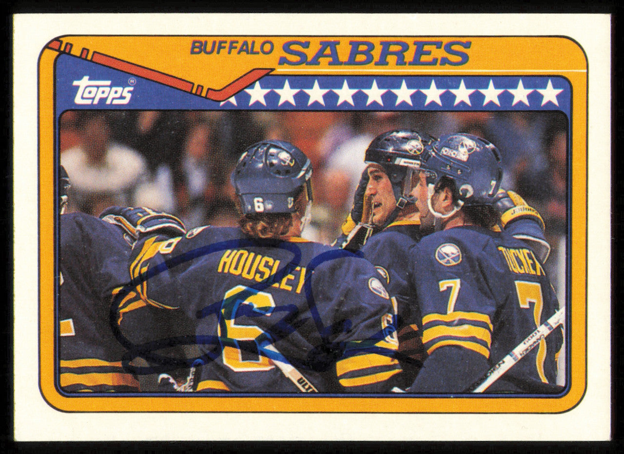 Phil Housley Autographed 1990-91 Topps Card #262 Buffalo Sabres SKU #255119