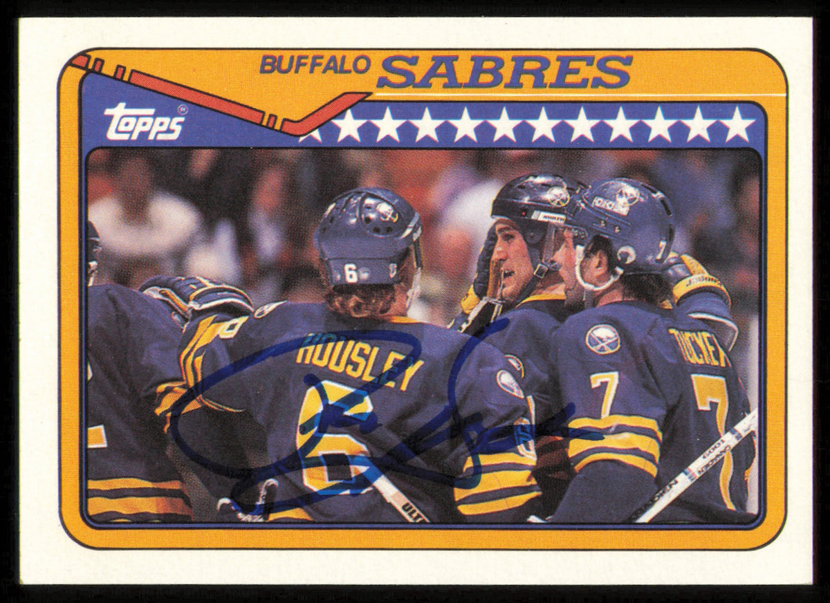 Phil Housley Autographed 1990-91 Topps Card #262 Buffalo Sabres SKU #255120