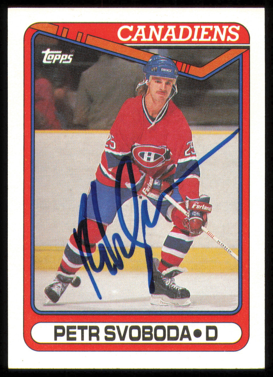 Petr Svoboda Autographed 1990-91 Topps Card #246 Montreal Canadiens SKU #255122