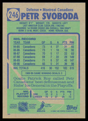 Petr Svoboda Autographed 1990-91 Topps Card #246 Montreal Canadiens SKU #255122