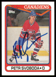 Petr Svoboda Autographed 1990-91 Topps Card #246 Montreal Canadiens SKU #255123