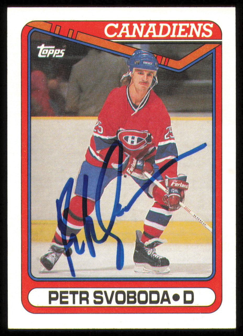 Petr Svoboda Autographed 1990-91 Topps Card #246 Montreal Canadiens SKU #255123