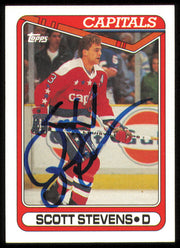 Scott Stevens Autographed 1990-91 Topps Card #211 Washington Capitals SKU #255127