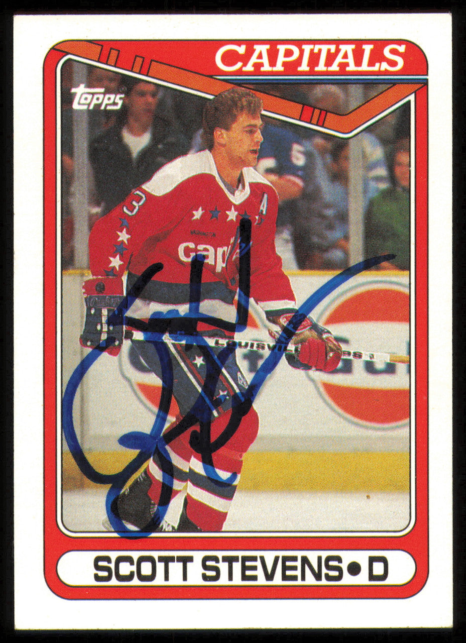 Scott Stevens Autographed 1990-91 Topps Card #211 Washington Capitals SKU #255127