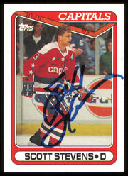 Scott Stevens Autographed 1990-91 Topps Card #211 Washington Capitals SKU #255128