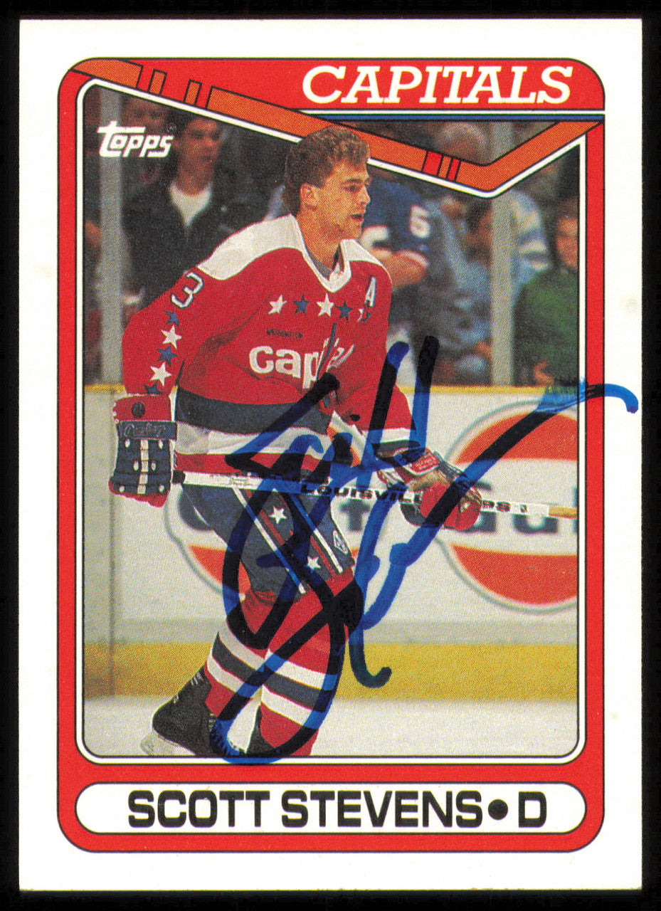 Scott Stevens Autographed 1990-91 Topps Card #211 Washington Capitals SKU #255128