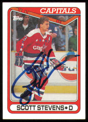 Scott Stevens Autographed 1990-91 Topps Card #211 Washington Capitals SKU #255129