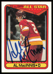 Al MacInnis Autographed 1990-91 Topps Card #197 Calgary Flames SKU #255132