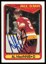 Al MacInnis Autographed 1990-91 Topps Card #197 Calgary Flames SKU #255133