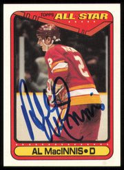 Al MacInnis Autographed 1990-91 Topps Card #197 Calgary Flames SKU #255134