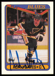 Adam Oates Autographed 1990-91 Topps Card #149 St. Louis Blues SKU #255138