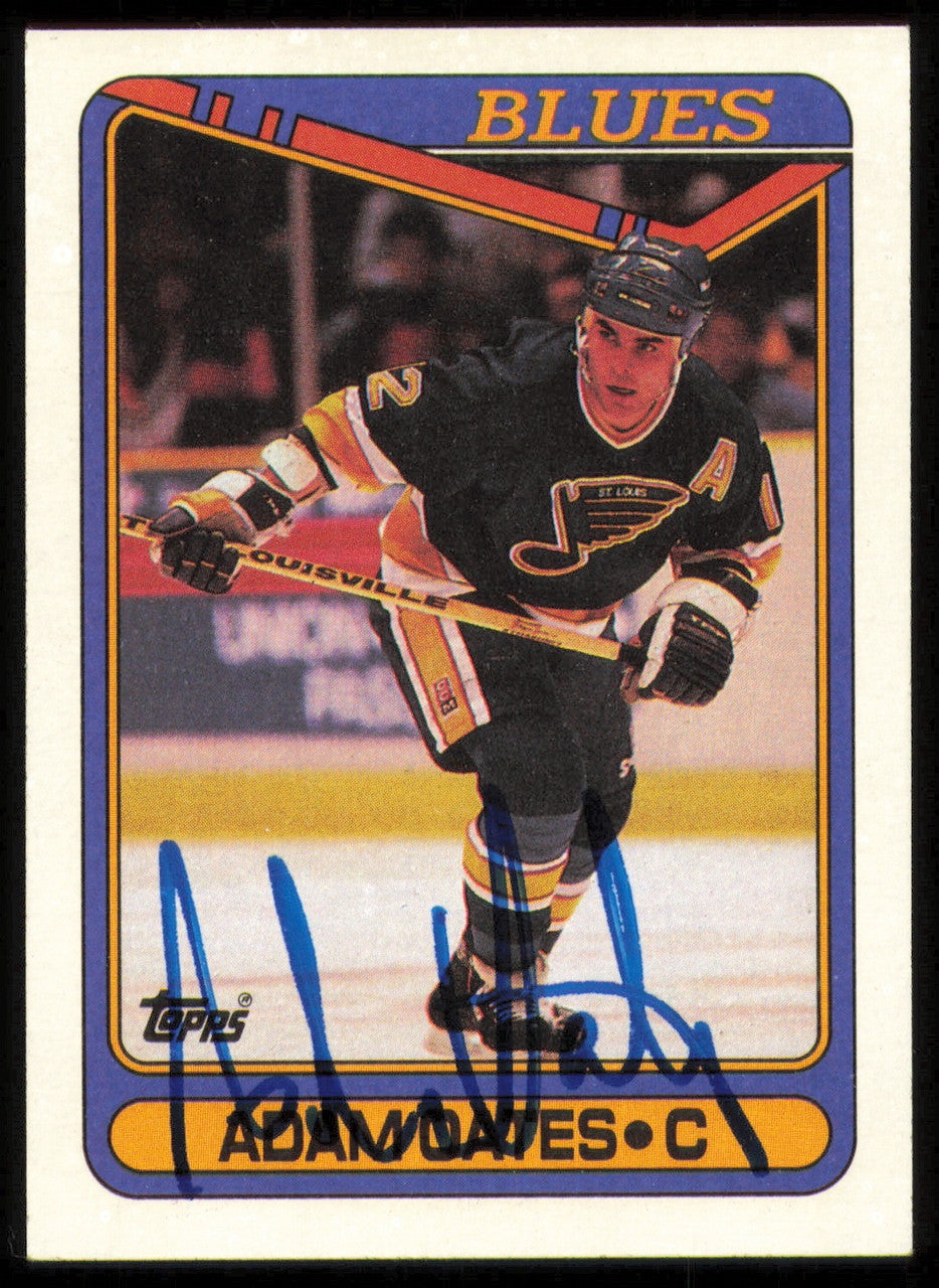 Adam Oates Autographed 1990-91 Topps Card #149 St. Louis Blues SKU #255138