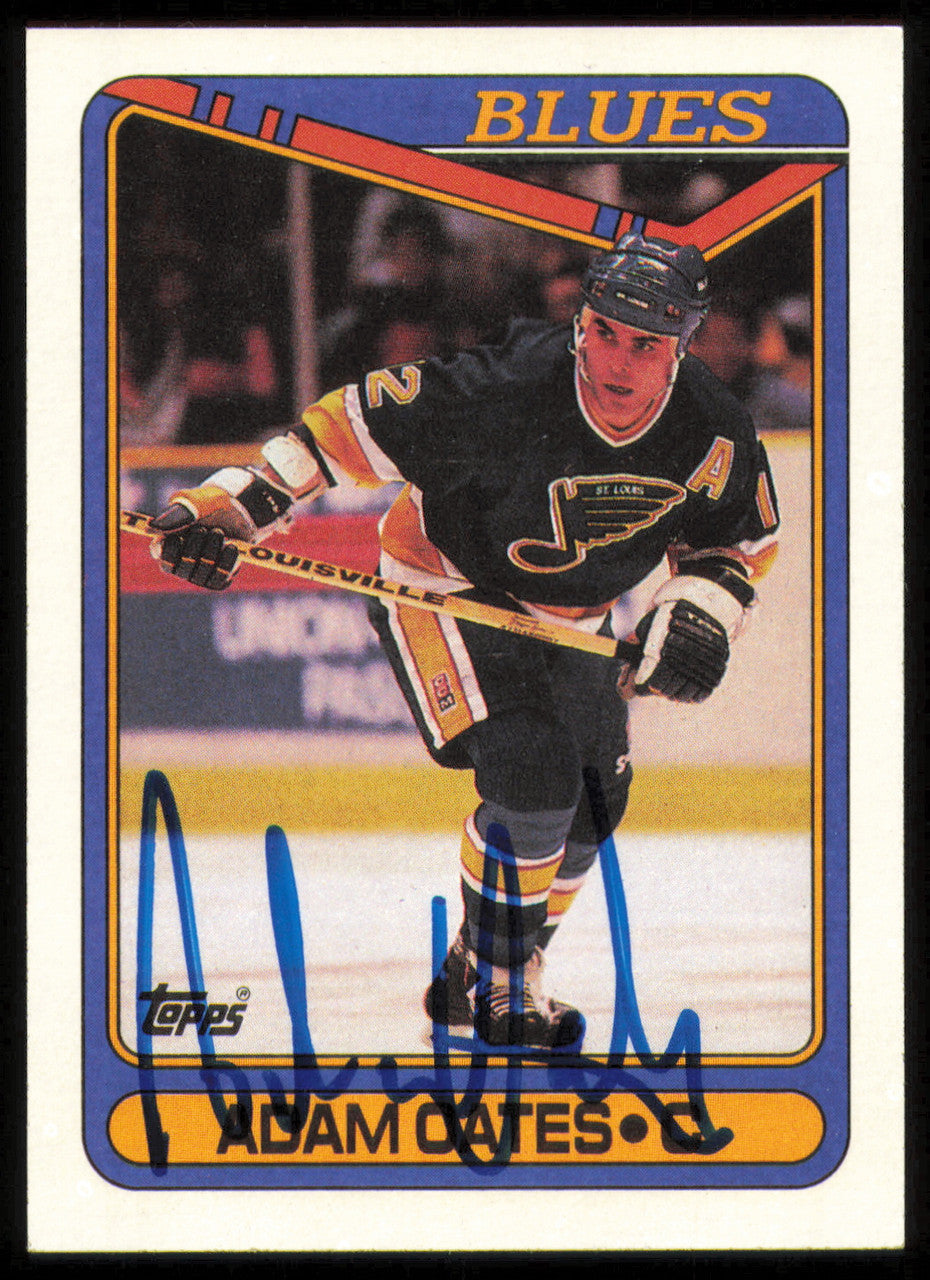 Adam Oates Autographed 1990-91 Topps Card #149 St. Louis Blues SKU #255139