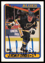Adam Oates Autographed 1990-91 Topps Card #149 St. Louis Blues SKU #255141