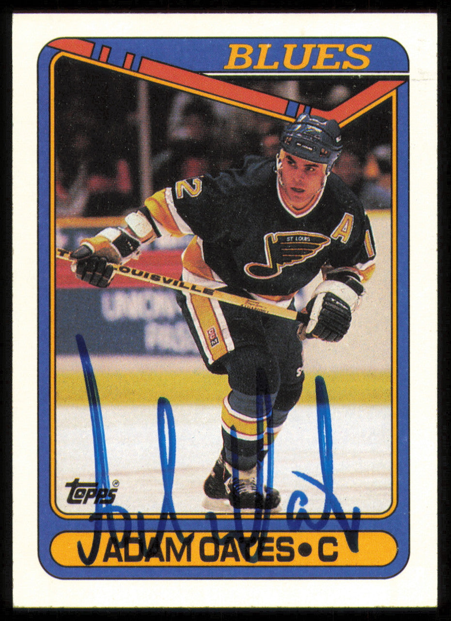 Adam Oates Autographed 1990-91 Topps Card #149 St. Louis Blues SKU #255141