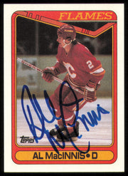 Al MacInnis Autographed 1990-91 Topps Card #127 Calgary Flames SKU #255142