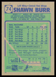 Shawn Burr Autographed 1990-91 Topps Card #74 Detroit Red Wings SKU #255144