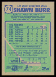 Shawn Burr Autographed 1990-91 Topps Card #74 Detroit Red Wings SKU #255145