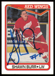 Shawn Burr Autographed 1990-91 Topps Card #74 Detroit Red Wings SKU #255147