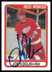 Joe Kocur Autographed 1990-91 Topps Rookie Card #55 Detroit Red Wings SKU #255149