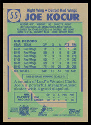 Joe Kocur Autographed 1990-91 Topps Rookie Card #55 Detroit Red Wings SKU #255149