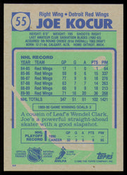 Joe Kocur Autographed 1990-91 Topps Rookie Card #55 Detroit Red Wings SKU #255150