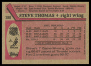 Steve Thomas Autographed 1987-88 Topps Card #188 Toronto Maple Leafs SKU #255157