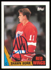 Shawn Burr Autographed 1987-88 Topps Card #164 Detroit Red Wings SKU #255161