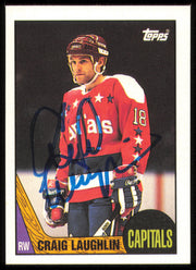 Craig Laughlin Autographed 1987-88 Topps Card #161 Washington Capitals SKU #255162