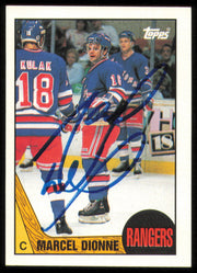 Marcel Dionne Autographed 1987-88 Topps Card #129 New York Rangers SKU #255166