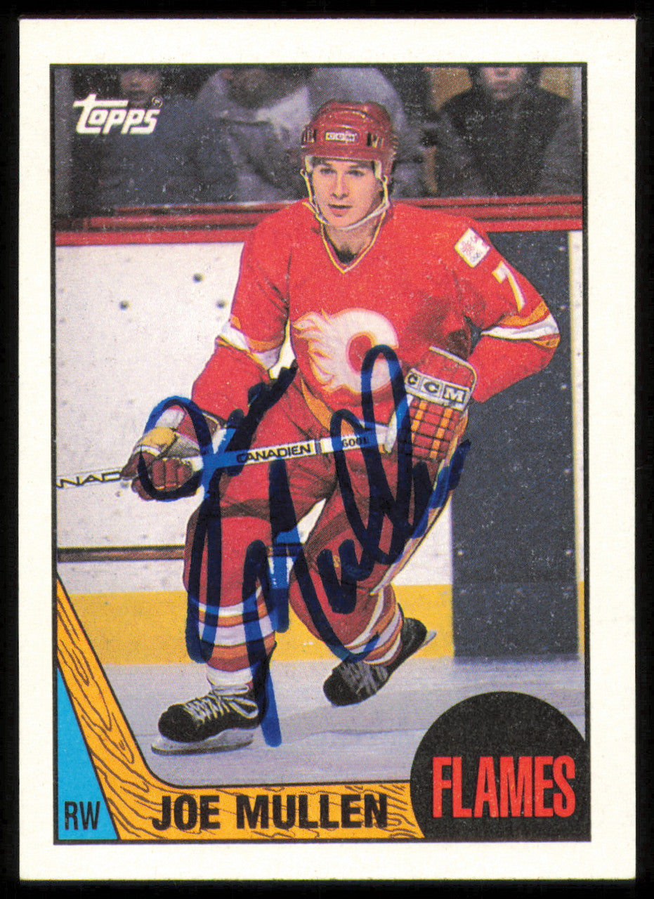Joe Mullen Autographed 1987-88 Topps Card #126 Calgary Flames SKU #255169