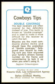Ed Too Tall Jones Autographed 1983 Police Card Dallas Cowboys SKU #255208