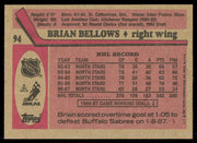 Brian Bellows Autographed 1987-88 Topps Card #94 Minnesota North Stars SKU #255210