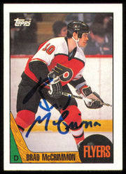 Brad McCrimmon Autographed 1987-88 Topps Card #85 Philadelphia Flyers SKU #255211