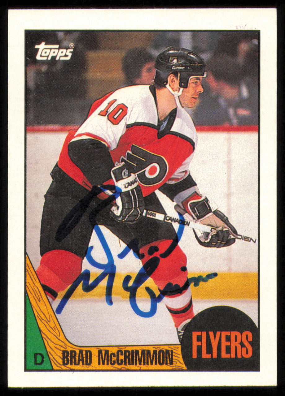 Brad McCrimmon Autographed 1987-88 Topps Card #85 Philadelphia Flyers SKU #255212